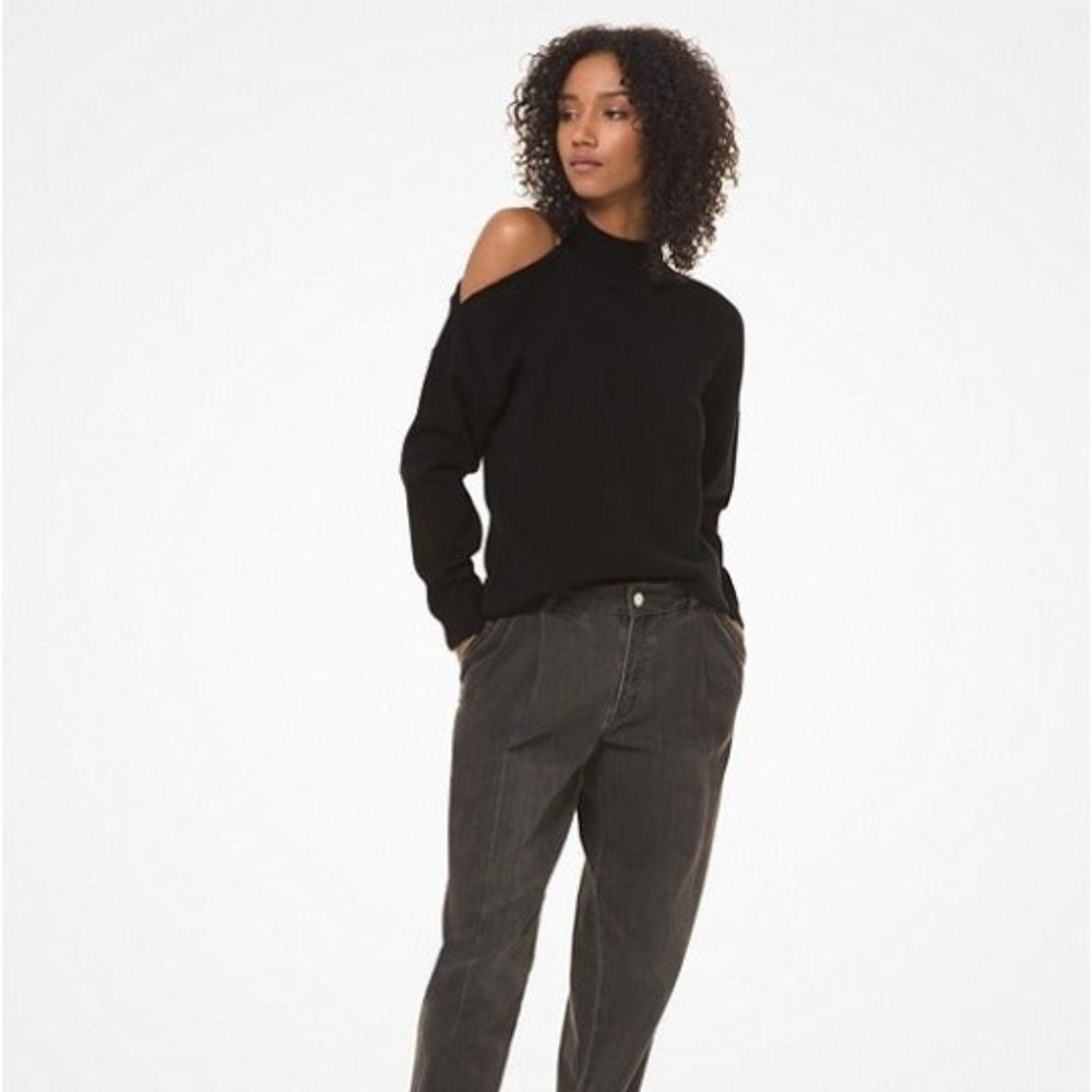 NWT $125 Michael Kors Cotton Asymmetric Sweater M